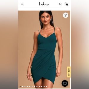 NWT Lulu’s Forever Your Girl Teal Blue Bodycon Dress